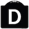 Signmission Sign with Letter D Heavy-Gauge Aluminum Architectural Sign, 18" x 18", BW-1818-22958 A-DES-BW-1818-22958 - alternate 1